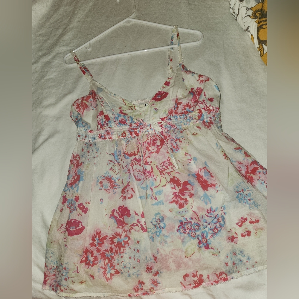 Floral, adjustable strap tank by Gap, Size 12